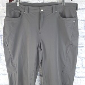 Duluth Trading Co Women Hiking Stretch Pants Gray Outdoor Nylon Sz 18X33 (38)